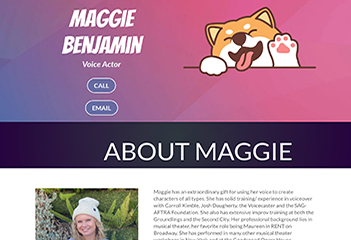 Maggie Benjamin Website Home Page